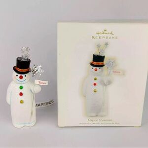 2009 Hallmark Keepsake Magical Snowman- 4" Collector Ornament NIB!
